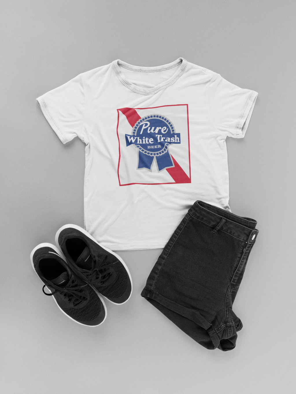 Pure White Trash Beer Funny T-Shirt | Redneck Party Shirt | Funny Drinking Shirt | White Trash Party | Gift for Him