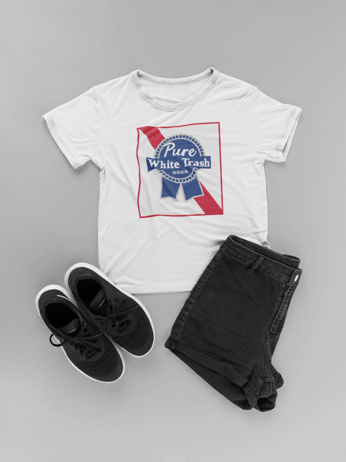 Pure White Trash Beer Funny T-Shirt | Redneck Party Shirt | Funny Drinking Shirt | White Trash Party | Gift for Him